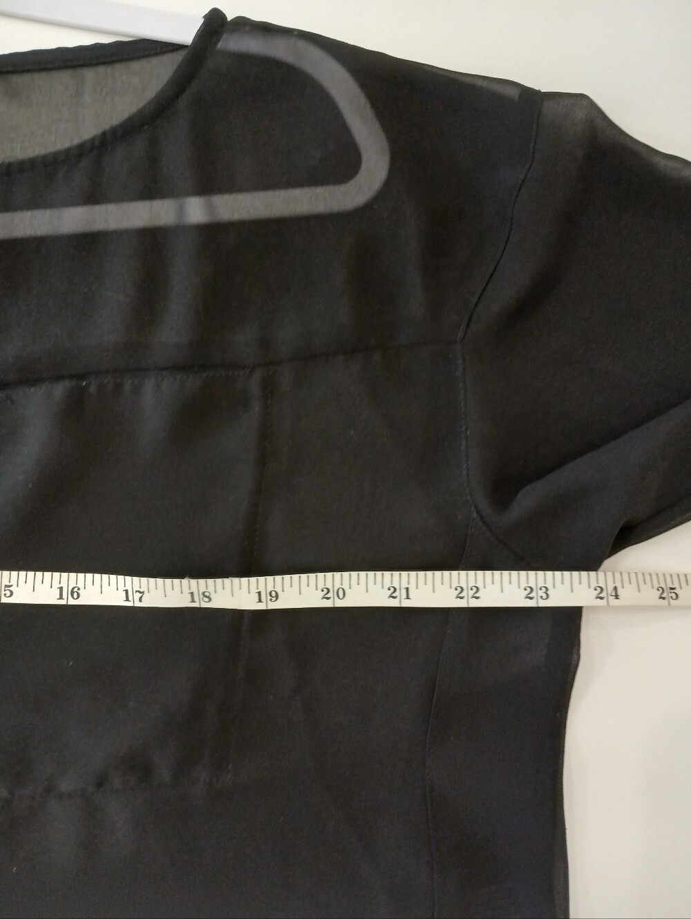 W118 Walter Baker SHEER BLK Crop Top Blouse With Solid Pocket Panel Sz S - Picture 7 of 14